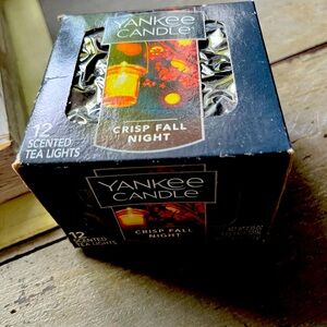 NEW IN BOX YANKEE CANDLE TEALIGHT CANDLES in the CRISP FALL NIGHT scent